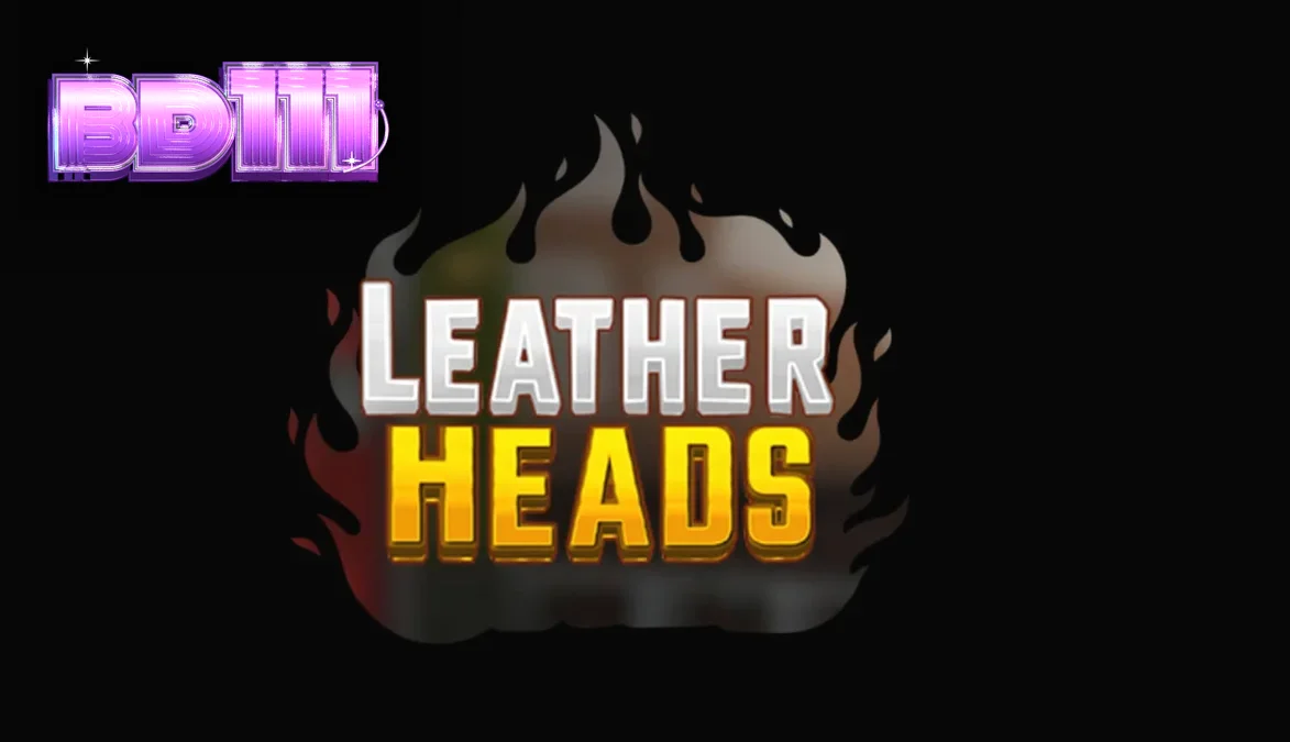 Leatherheads স্লট গেমের নিয়ন-থিমযুক্ত ইন্টারফেস এবং ফায়ারফাইটার চরিত্রসমূহ