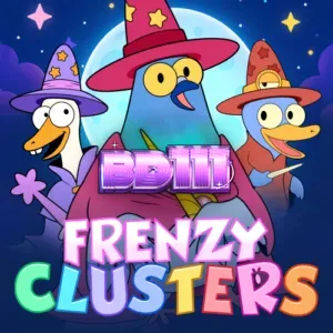 Frenzy Clusters স্লট গেমের ইন্টারফেস এবং গ্রিড লেআউট